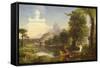 The Voyage of Life: Childhood, 1842-Thomas Cole-Framed Stretched Canvas