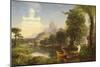 The Voyage of Life: Childhood, by Thomas Cole,-Thomas Cole-Mounted Art Print