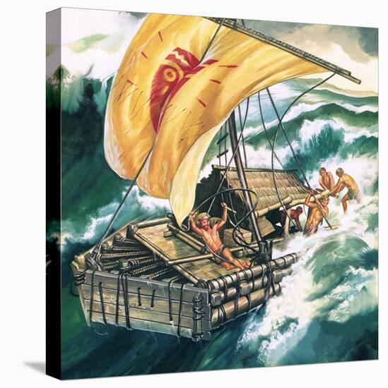 The Voyage of the Kon-Tiki-Ron Embleton-Stretched Canvas