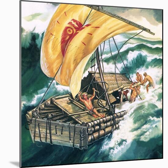 The Voyage of the Kon-Tiki-Ron Embleton-Mounted Giclee Print