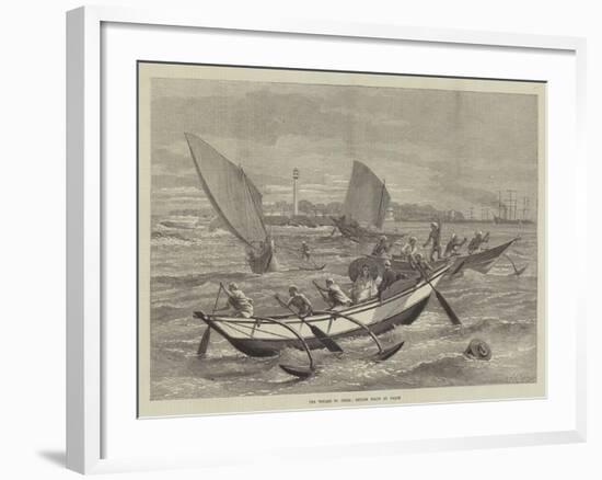 The Voyage to China, Ceylon Boats at Galle-Matthew White Ridley-Framed Giclee Print