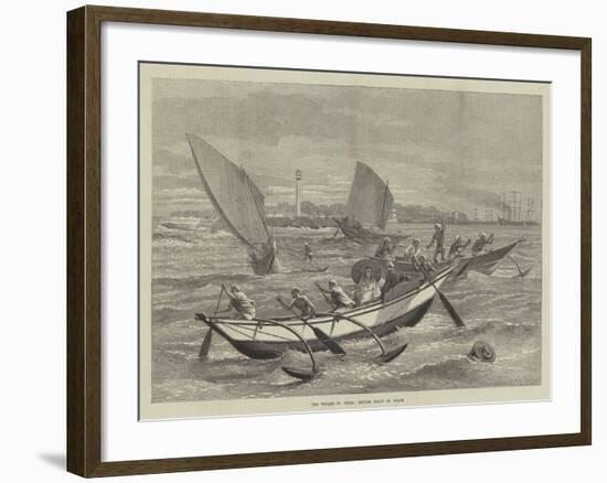 The Voyage to China, Ceylon Boats at Galle-Matthew White Ridley-Framed Giclee Print