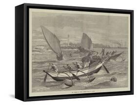 The Voyage to China, Ceylon Boats at Galle-Matthew White Ridley-Framed Stretched Canvas