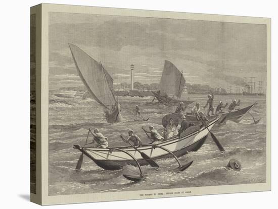 The Voyage to China, Ceylon Boats at Galle-Matthew White Ridley-Stretched Canvas