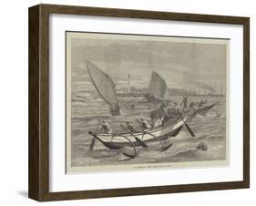 The Voyage to China, Ceylon Boats at Galle-Matthew White Ridley-Framed Giclee Print