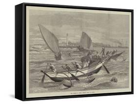 The Voyage to China, Ceylon Boats at Galle-Matthew White Ridley-Framed Stretched Canvas