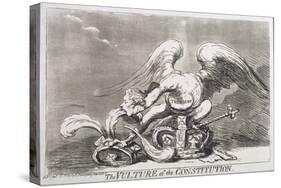 The Vulture of the Constitution, Published by Hannah Humphrey in 1789-James Gillray-Stretched Canvas