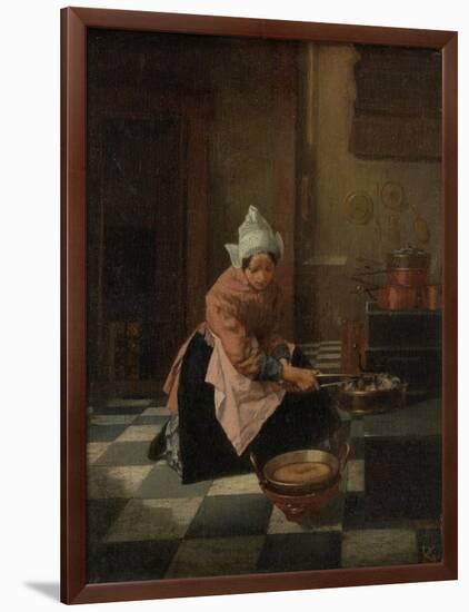 The Waffle Baker, C. 1850-82-Alexander Hugo Bakker Korff-Framed Art Print