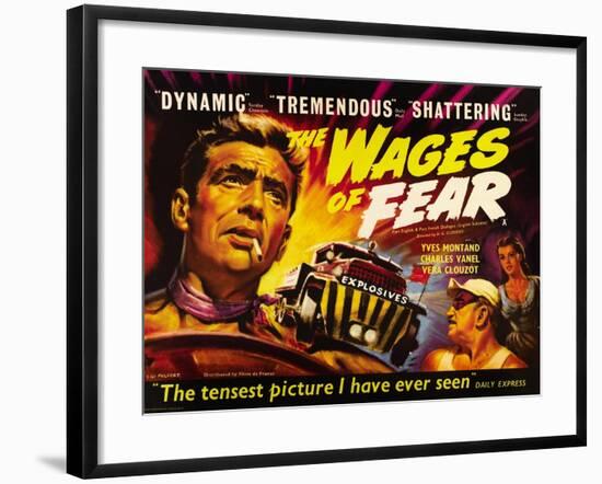 The Wages of Fear, Yves Montand, Charles Vanel, Vera Clouzot, 1955-null-Framed Art Print