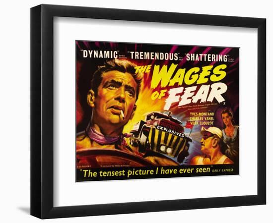 The Wages of Fear, Yves Montand, Charles Vanel, Vera Clouzot, 1955-null-Framed Art Print