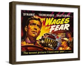 The Wages of Fear, Yves Montand, Charles Vanel, Vera Clouzot, 1955-null-Framed Art Print