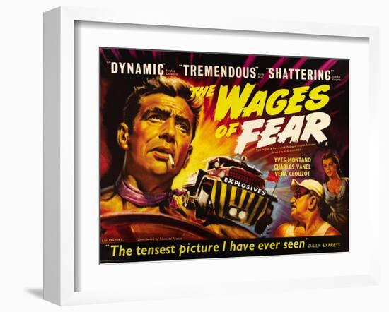 The Wages of Fear, Yves Montand, Charles Vanel, Vera Clouzot, 1955-null-Framed Art Print