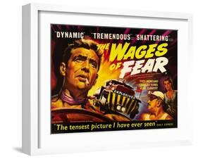 The Wages of Fear, Yves Montand, Charles Vanel, Vera Clouzot, 1955-null-Framed Art Print