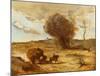 The Waggon in the Dunes-Jean-Baptiste-Camille Corot-Mounted Collectable Print