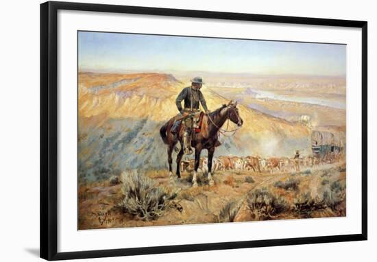 The Wagon Boss-Charles Marion Russell-Framed Art Print