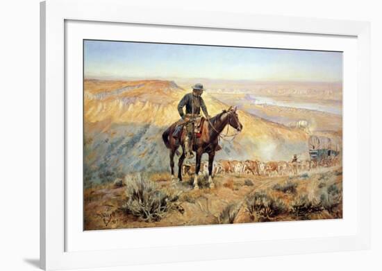 The Wagon Boss-Charles Marion Russell-Framed Art Print