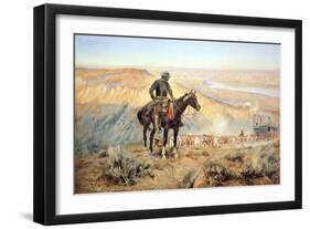 The Wagon Boss-Charles Marion Russell-Framed Art Print