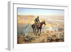 The Wagon Boss-Charles Marion Russell-Framed Art Print