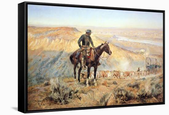 The Wagon Boss-Charles Marion Russell-Framed Stretched Canvas