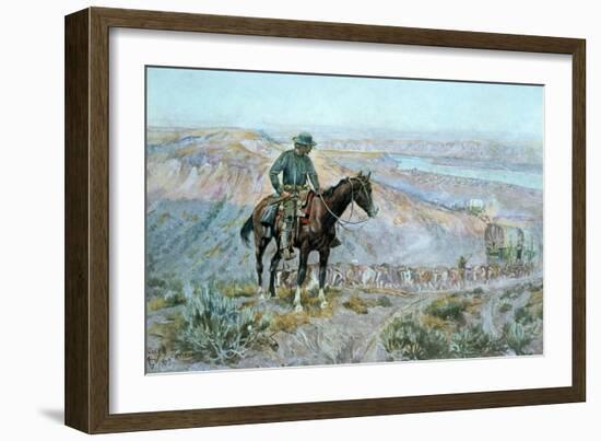 The Wagon Boss-Charles Marion Russell-Framed Giclee Print