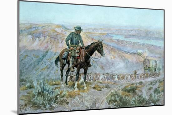 The Wagon Boss-Charles Marion Russell-Mounted Giclee Print