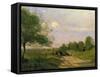 The Wagon, Souvenir of Saintry, 1874-Jean-Baptiste-Camille Corot-Framed Stretched Canvas