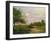 The Wagon, Souvenir of Saintry, 1874-Jean-Baptiste-Camille Corot-Framed Giclee Print