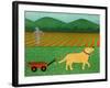 The Wagon Yellow-Stephen Huneck-Framed Giclee Print