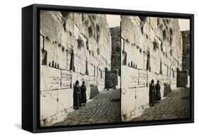 The Wailing Wall, 1850s-Mendel John Diness-Framed Stretched Canvas