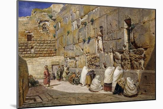 The Wailing Wall, Jerusalem, 1863-Carl Friedrich Heinrich Werner-Mounted Giclee Print