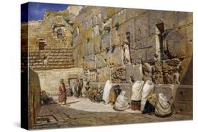 The Wailing Wall, Jerusalem, 1863-Carl Friedrich Heinrich Werner-Stretched Canvas