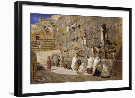 The Wailing Wall, Jerusalem-Carl Friedrich Heinrich Werner-Framed Giclee Print