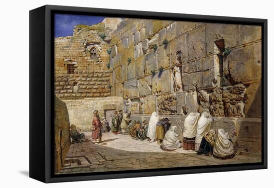 The Wailing Wall, Jerusalem-Carl Friedrich Heinrich Werner-Framed Stretched Canvas