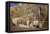 The Wailing Wall, Jerusalem-Carl Friedrich Heinrich Werner-Framed Stretched Canvas