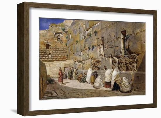 The Wailing Wall, Jerusalem-Carl Friedrich Heinrich Werner-Framed Giclee Print