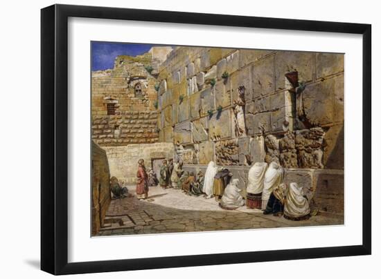 The Wailing Wall, Jerusalem-Carl Friedrich Heinrich Werner-Framed Giclee Print