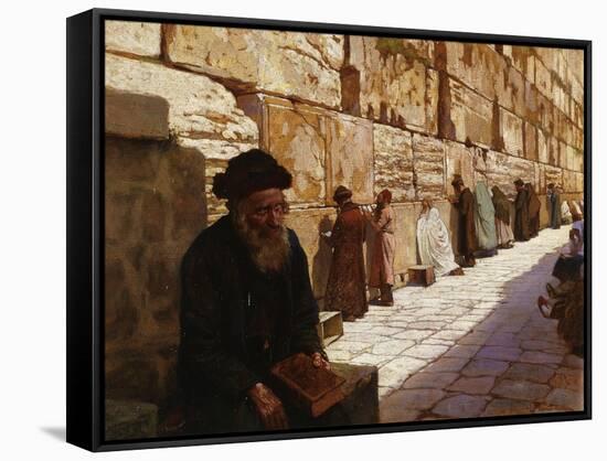 The Wailing Wall, Jerusalem-Wassilij Ivanowitsch Nawasoff-Framed Stretched Canvas