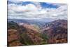 The Waimea Canyon on the Hawaiian Island of Kauai-Andrew Shoemaker-Stretched Canvas