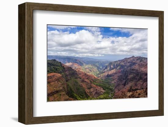 The Waimea Canyon on the Hawaiian Island of Kauai-Andrew Shoemaker-Framed Photographic Print