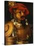 The Waiter: an Anthropomorphic Assembly of Objects Related to Winemaking-Giuseppe Arcimboldo-Stretched Canvas