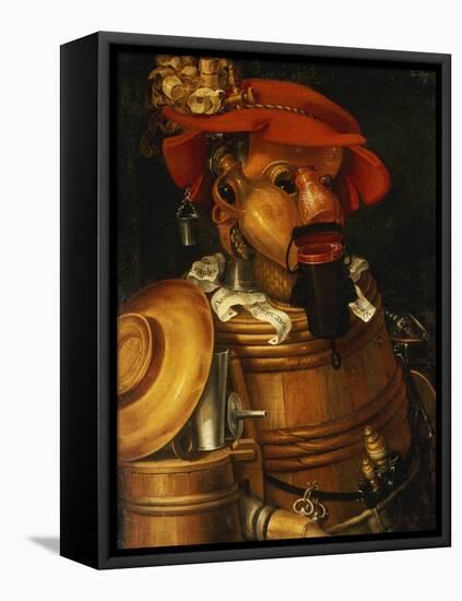 The Waiter: an Anthropomorphic Assembly of Objects Related to Winemaking-Giuseppe Arcimboldo-Framed Stretched Canvas