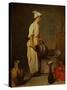 The Waiter, Around 1738-Jean-Baptiste Simeon Chardin-Stretched Canvas