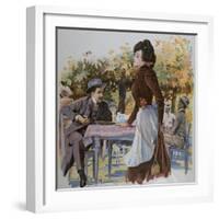The Waitress. Food and Drink-null-Framed Giclee Print