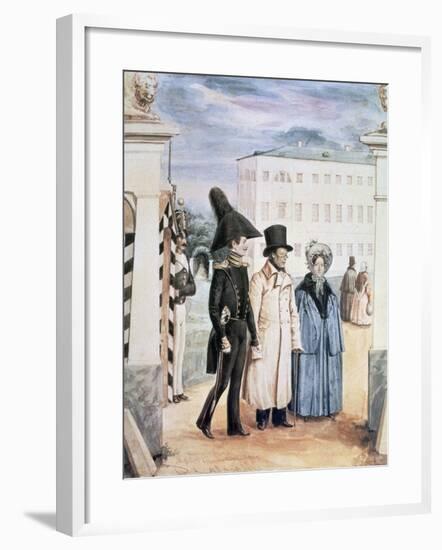 The Walk, 1837-Pavel Andreevich Fedotov-Framed Giclee Print