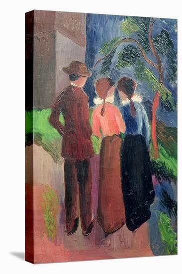 The Walk, 1914-Auguste Macke-Stretched Canvas