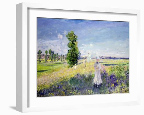 The Walk, circa 1872-75-Claude Monet-Framed Giclee Print