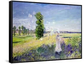 The Walk, circa 1872-75-Claude Monet-Framed Stretched Canvas