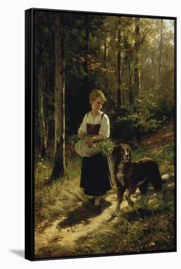 The Walk in the Forest, 1883-Hubert Salentin-Framed Stretched Canvas