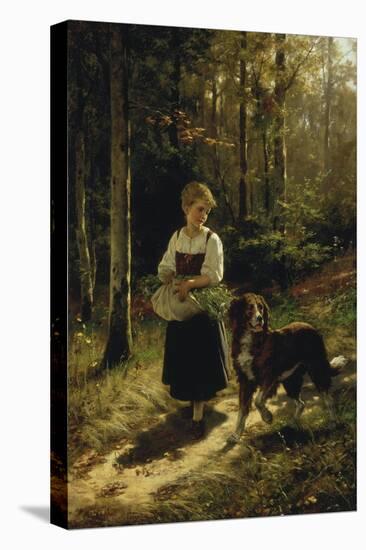 The Walk in the Forest, 1883-Hubert Salentin-Stretched Canvas
