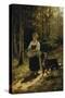 The Walk in the Forest, 1883-Hubert Salentin-Stretched Canvas